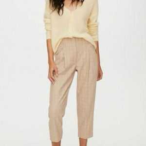 Aritzia Wilfred Chambéry Plaid Wool  Trouser Pant